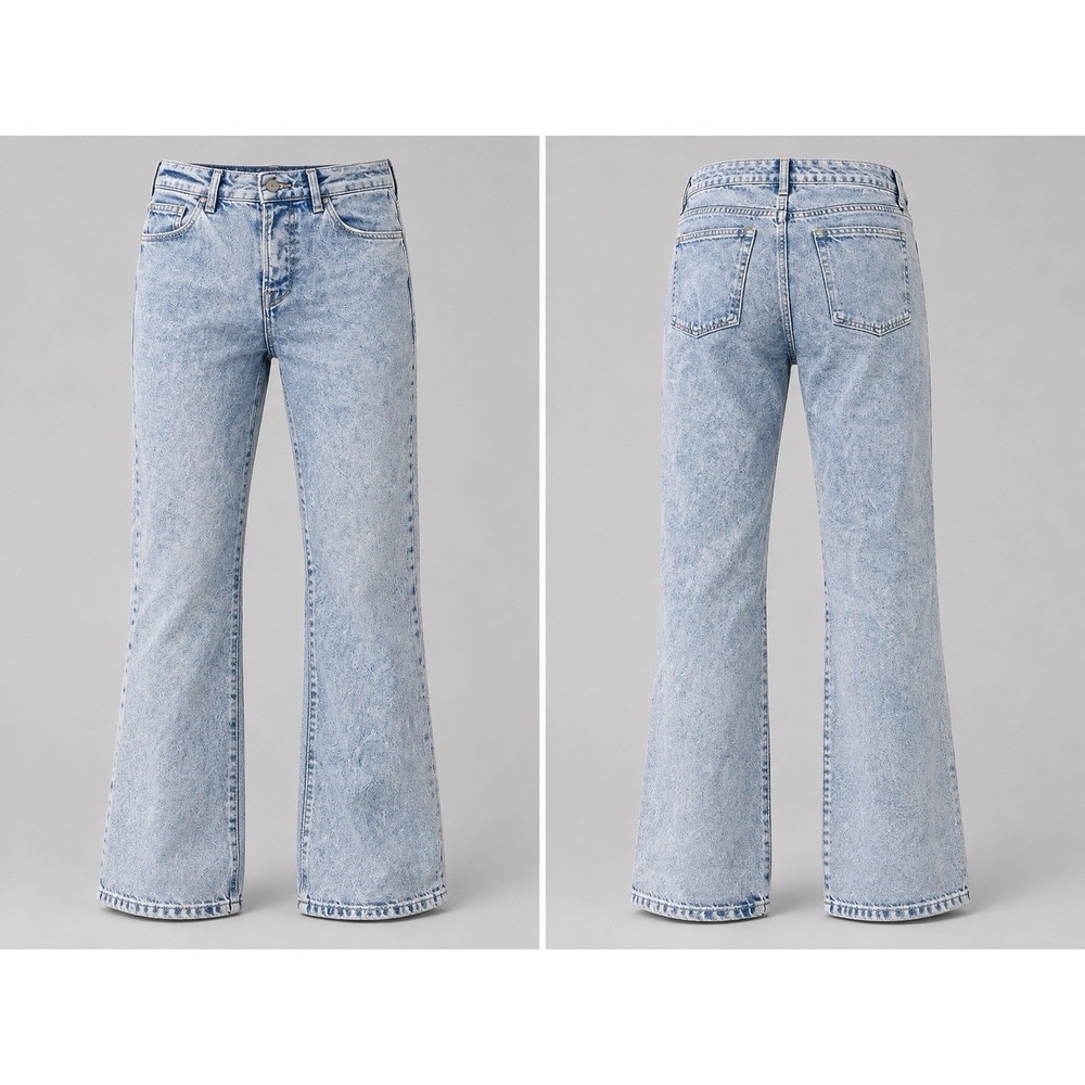 Good American Good Legs Flare Jeans Womens 8/29  Blue High Rise Stretch Denim Y